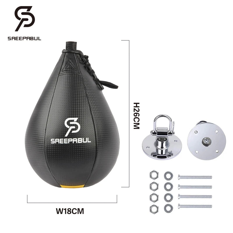 Boxing Pear Shape PU Speed Ball with Swivel Punch Bag Punching Boxeo Speed Bag Punch Fitness Training Ball Gym Exercise Accessor