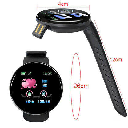 Digital Watch the Mens' Watches Blood Pressure round Smart Watch Women Smart Bracelet Waterproof Sport Tracker for Android IOS